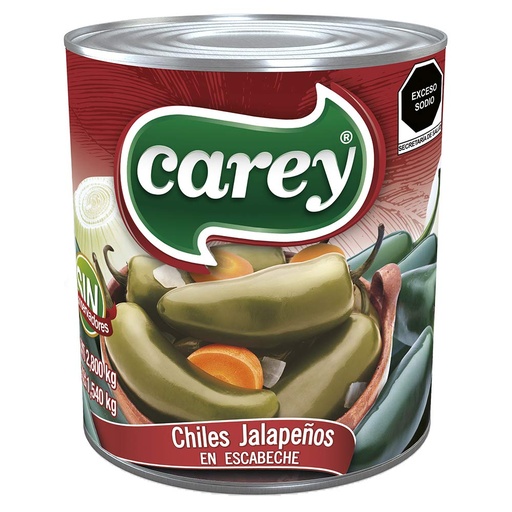 CAREY CHILES JALAPEÑOS ESCABECHE ENTEROS 2.7 K