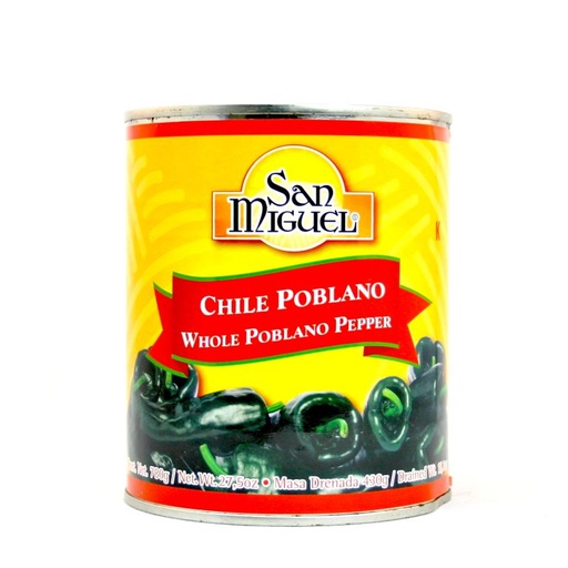CHILES POBLANO ENTEROS  780G SAN MIGUE