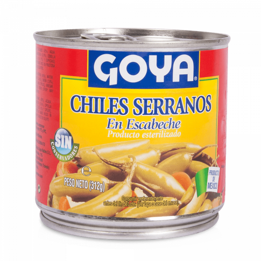 GOYA JALAPEÑO SERRANOS ESCABECHE LATA 312g Cx12