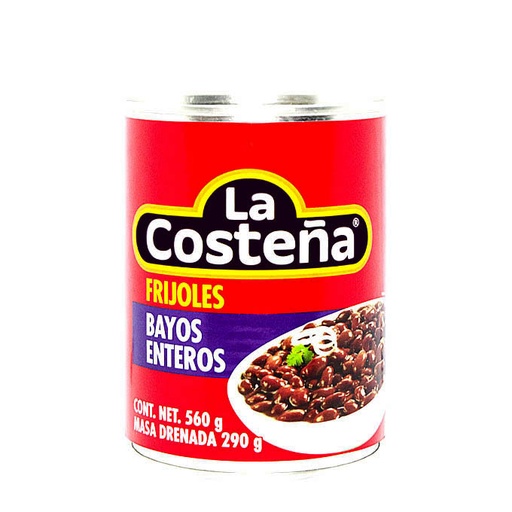 LA COSTEÑA FRIJOLES BAYOS ENTEROS 560g Cx12