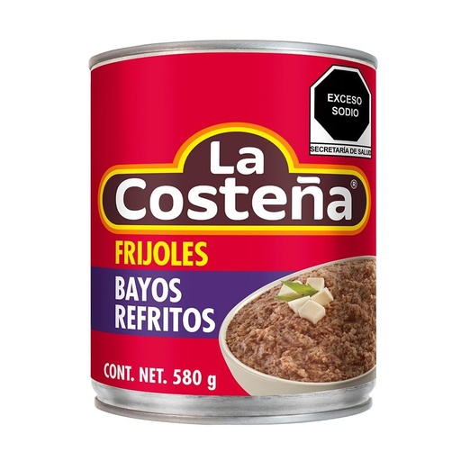 LA COSTEÑA FRIJOLES BAYOS REFRITOS 580g Cx12