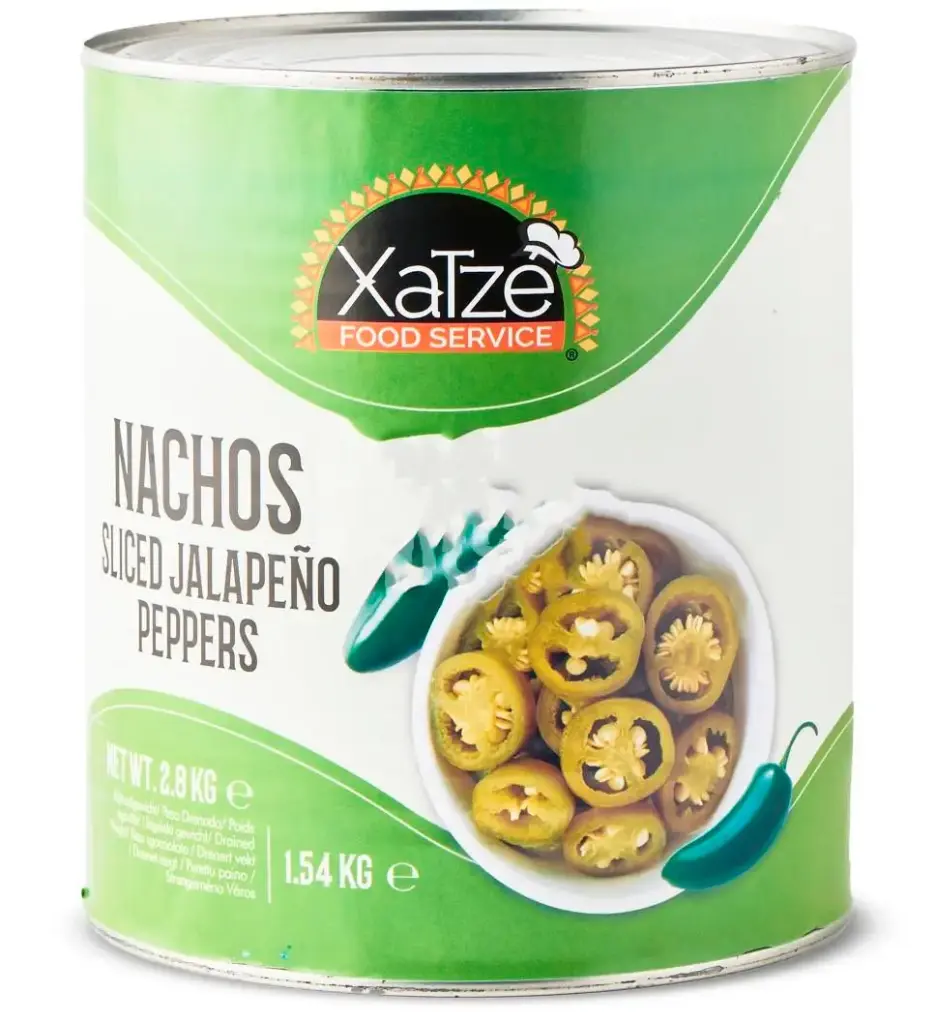 XATZE NACHOS JALAPEÑOS RODAJAS 2.8 Kg X 6