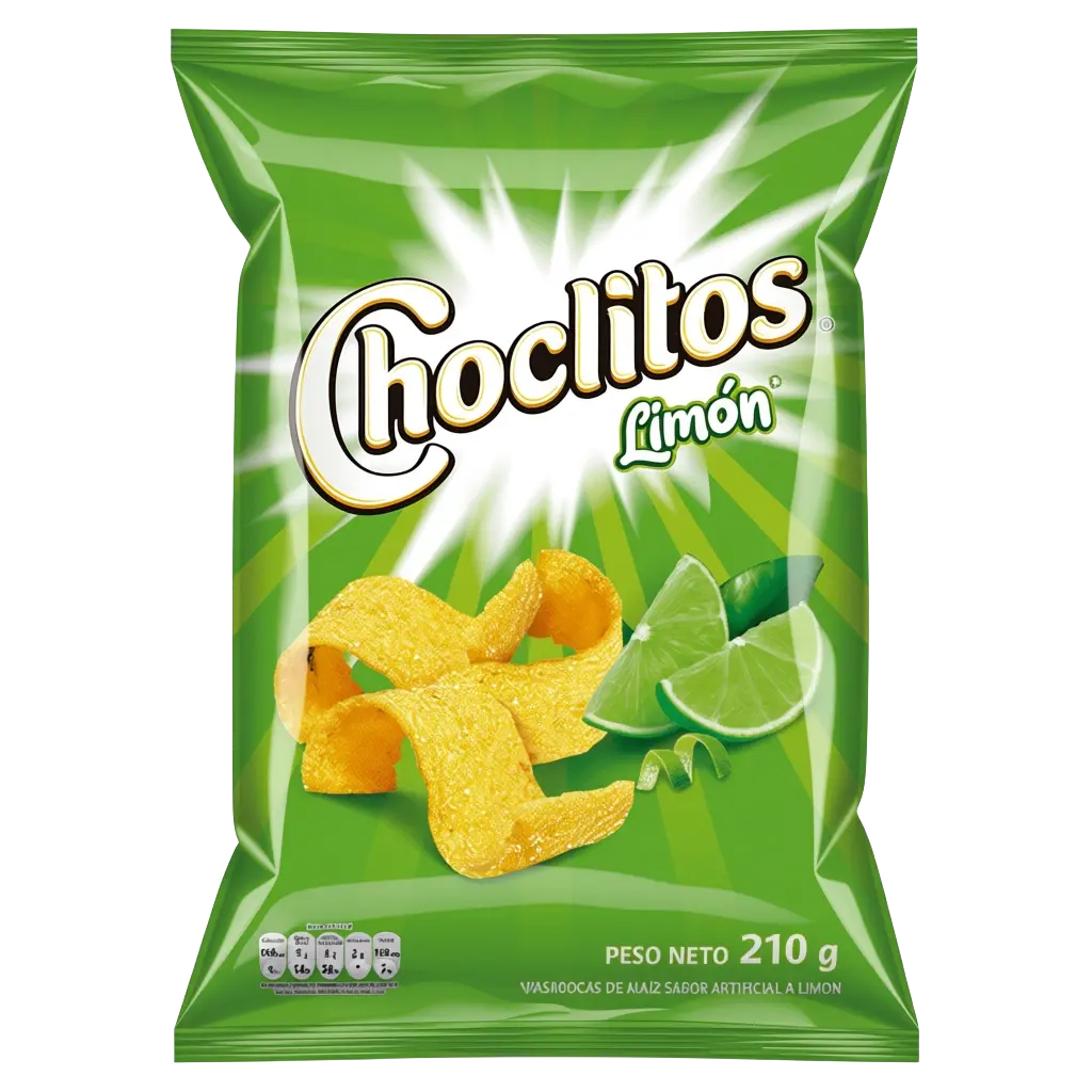 CHOCLITOS LIMON GRANDE 210g Cx20