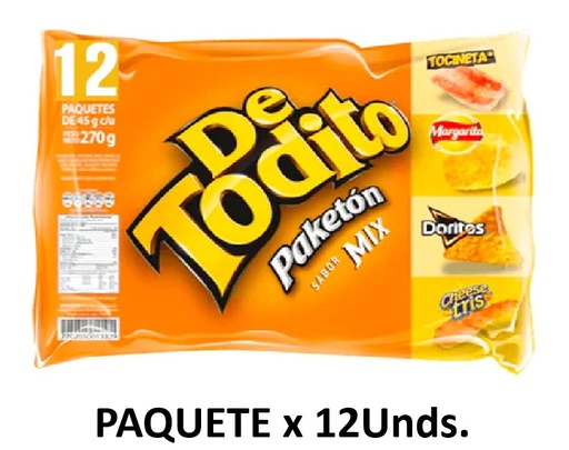 DE TODITO MIX 45g DISPLEY x 12Und