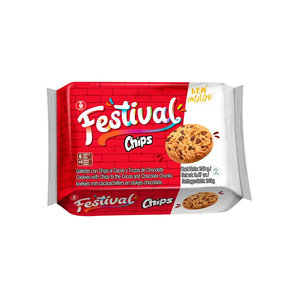 GALLETA FESTIVAL CHIPS 6Und Cx24