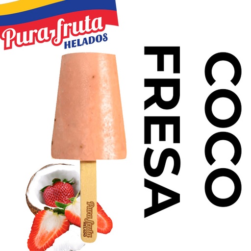 HELADO PURA FRUTA COCO FRESA