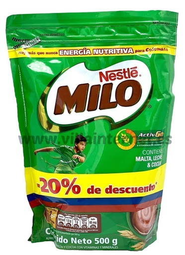 MILO BOLSA 400 g X 12 COLOMBIANO