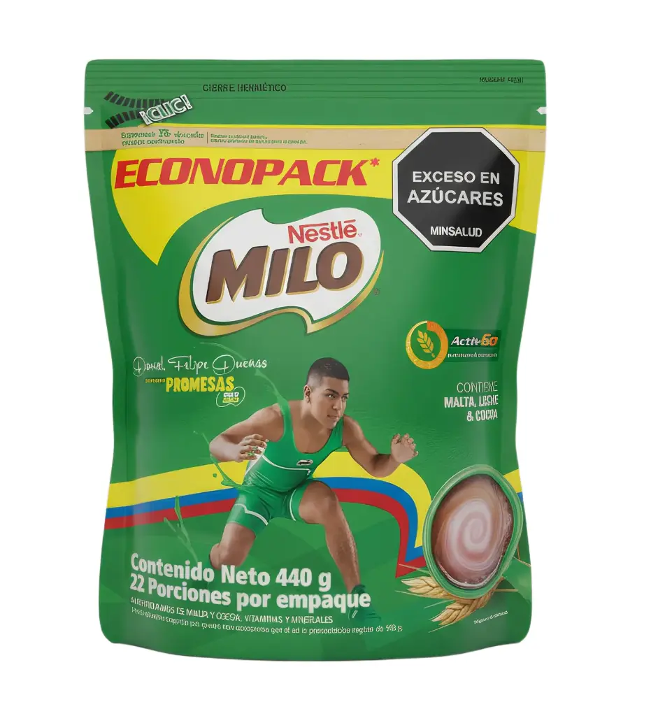 MILO BOLSA 440 g X 16 COLOMBIANO