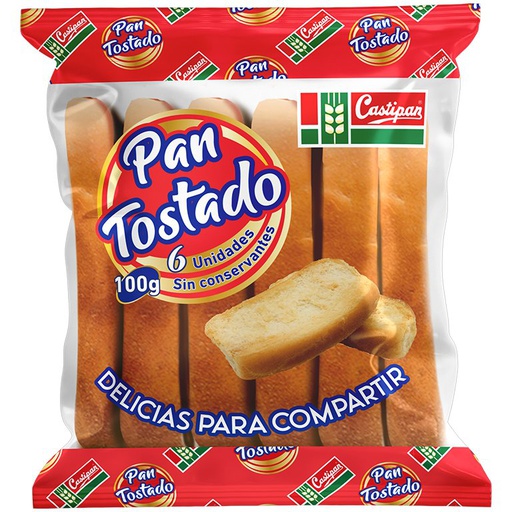 PAN TOSTADO CASTIPAN X 6 X 40