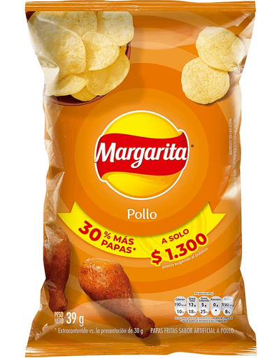 PAPAS MARGARITA POLLO 105g X18