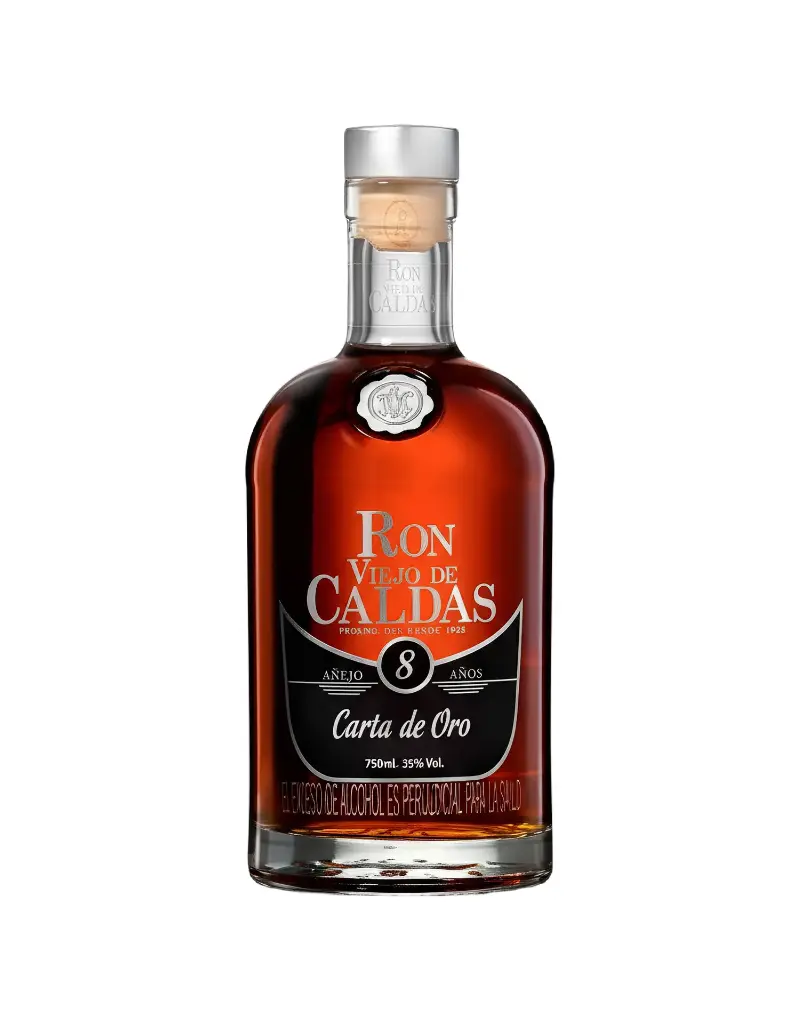 RON VIEJO CALDAS 8 AÑOS CARTA ORO 700ml Cx12