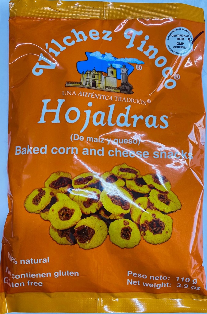 VILCHEZ QUESO TINOCO HOJALDRAS 110g NARANJA