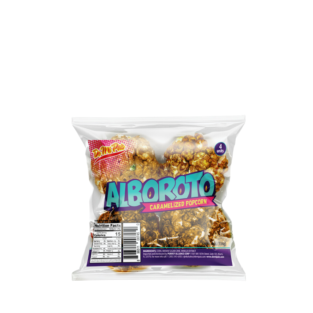 ALBOROTO POPCORN CARAMELIZADO 113GR 4 UNID