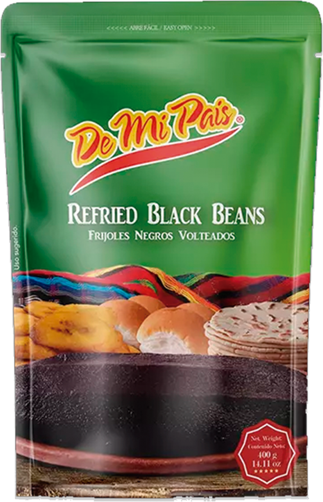 DE MI PAIS FRIJOL VOLTEADO NEGRO 400g Cx24