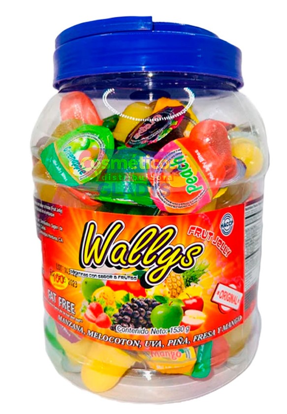 WALLYS GELATINA SABORES TARRO 100Und Cx6