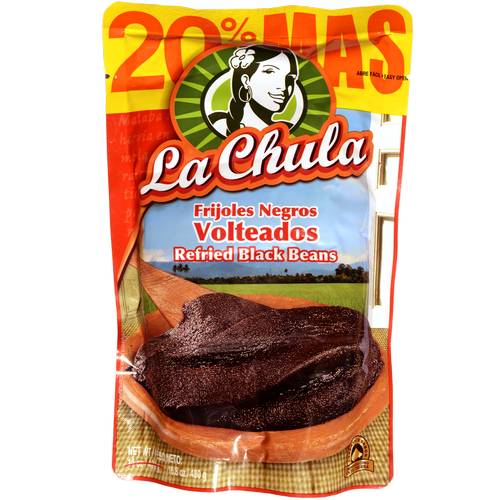 FRIJOL NEGRO VOLTEADO LA CHULA 227g Cx48
