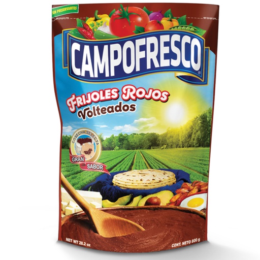 FRIJOL ROJO VOLTEADO CAMPO FRESCO 360g Cx24