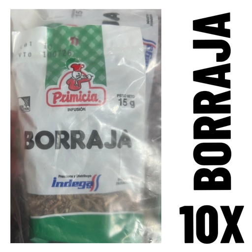SAQUITO PRIMICIA BORRAJA X 10 UNI