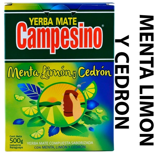 YERBA CAMPESINO MENTA LIMON Y CEDRON 500g Cx10