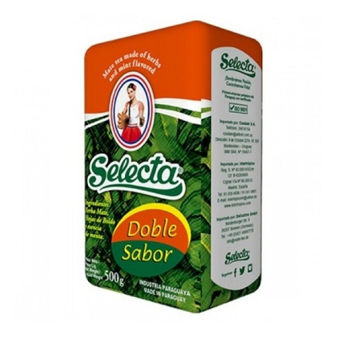 YERBA SELECTA DOBLE SABOR (BOLDO-MENTA) 500g Cx10