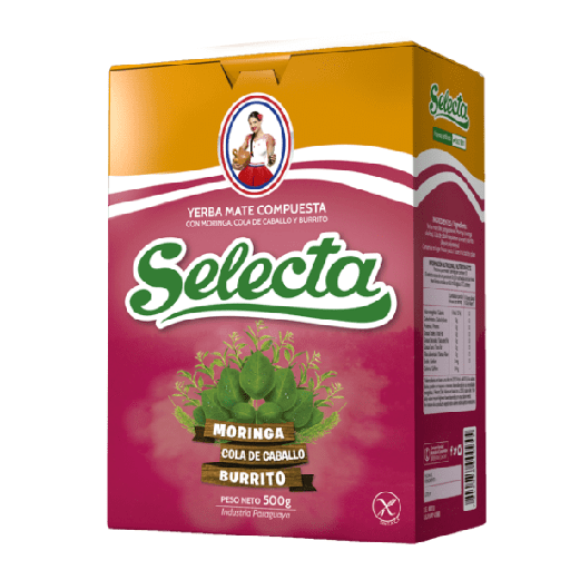 YERBA SELECTA MORINGA C.CABALLO BURRITO 500g Cx10