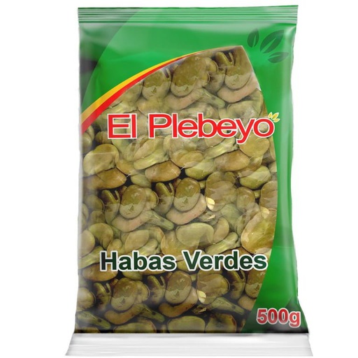 HABAS VERDES SECAS PLEBEYO 500g Cx24