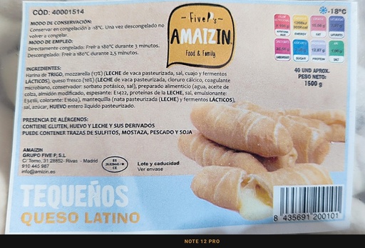 AMAIZIN TEKEÑO TRIGO QUESO LATINO x40Und.