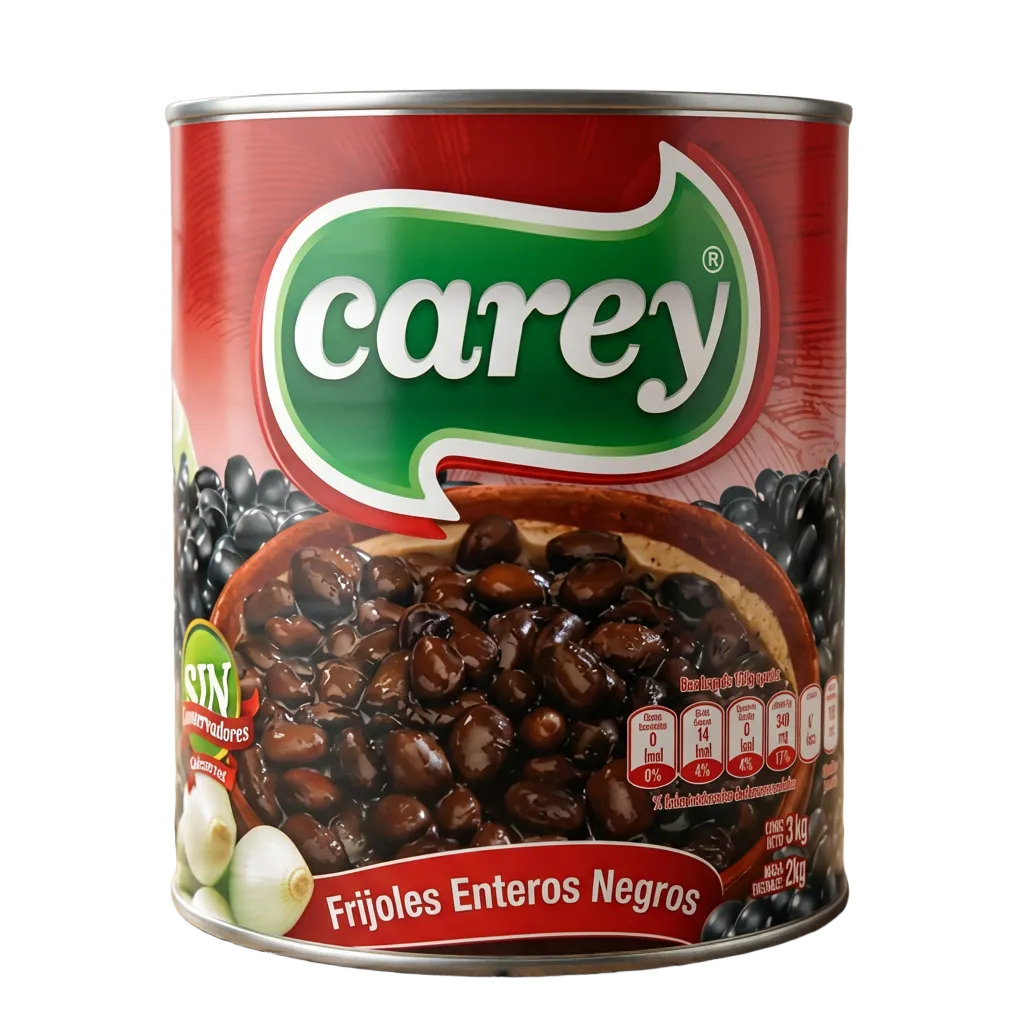 Frijoles Negros CAREY 3K x  6 Unid