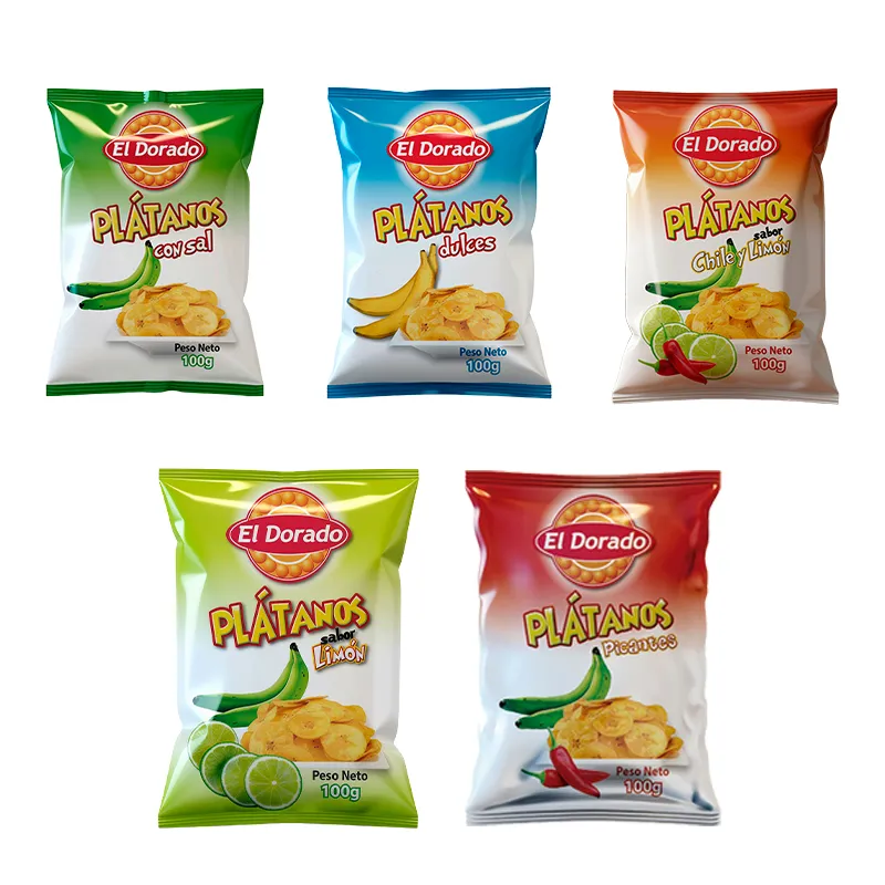 Platanitos: Con Sal·Dulces·Chile y Limón·Limón·Picantes· EL DORADO 75g x  12 Unid