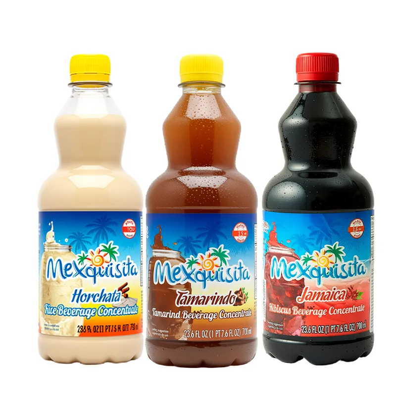 Concentrados: Horchata · Tamarindo · Jamaica MEXQUISITA 700ml x  12 Unid