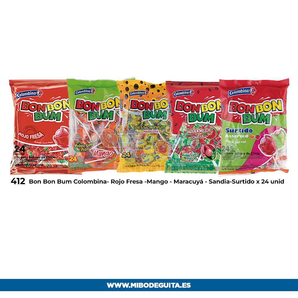 Bonbonbum  Colombina (fresa-mango maracuya-sandia-surtido )