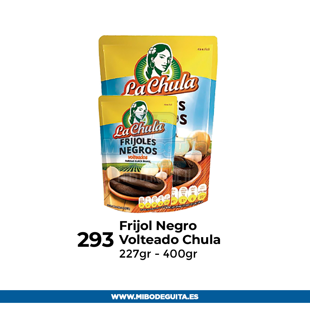 Frijol Negro volteado La Chula