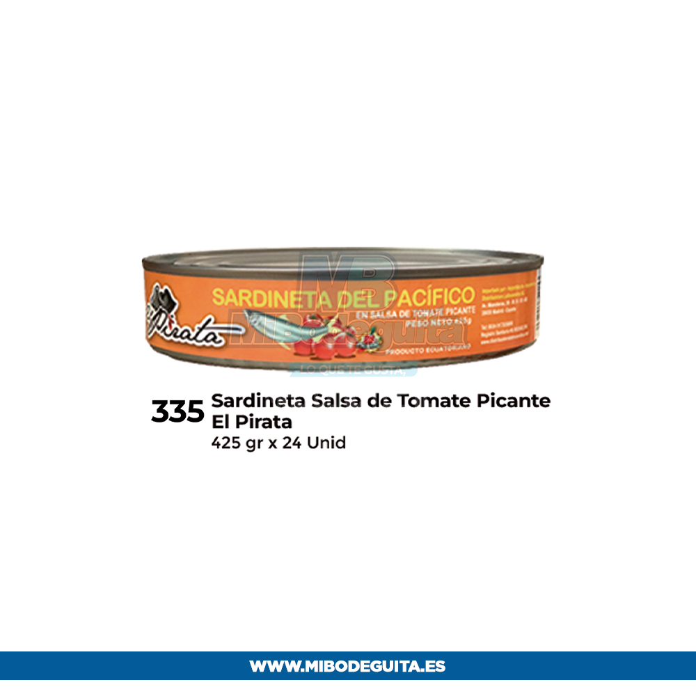 Sardineta Salsa de tomate picante el Pirata 
