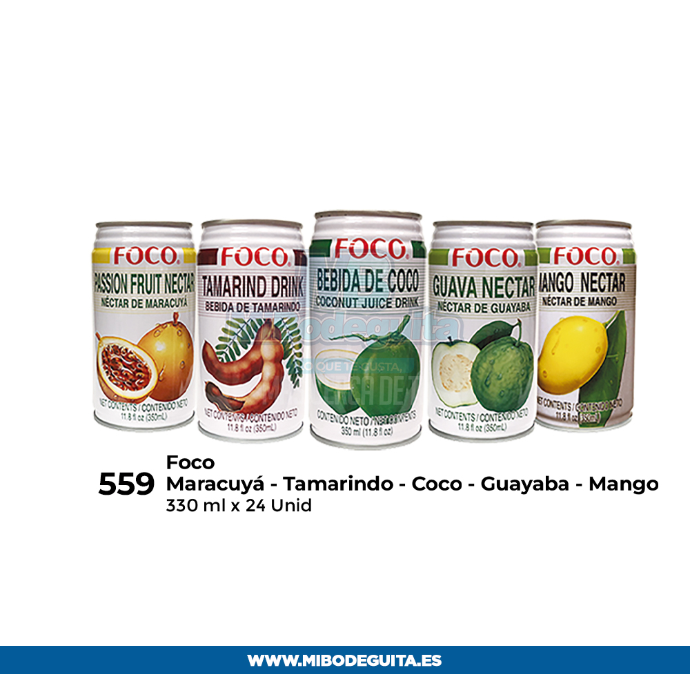 Foco Lata (Maracuya-Tatamarindo-Coco-Guayaba-Mango)