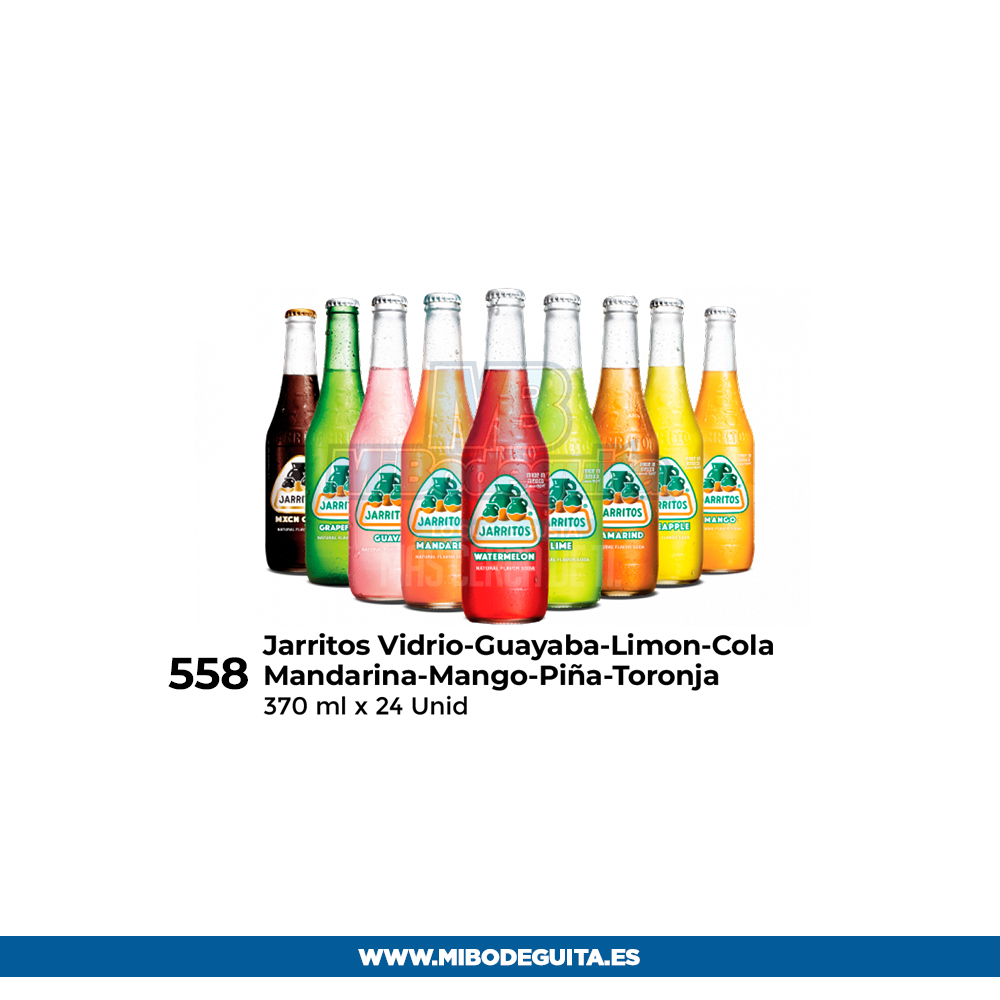 Jarritos Vidrio(Guayaba-Limon-Cola-Mandarina-Mango-Piña-Toronja)
