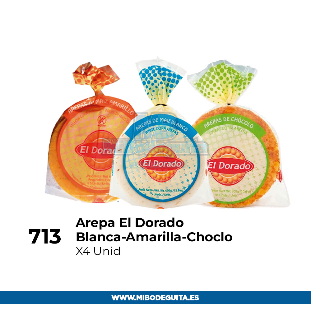 Arepas el Dorado (blanca-amarilla-choclo)