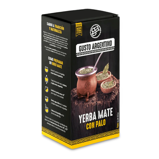 GUSTO ARGENTINO YERBA MATE CON PALO 500gX10
