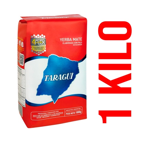 YERBA TARAGUY ROJA (CON PALO) 1Kg Cx10