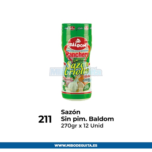 Sazon sin pimineta Baldom 